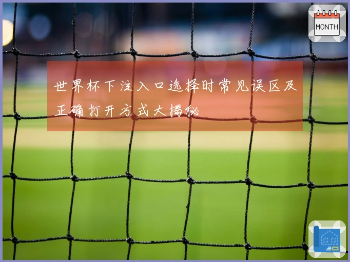 世界杯下注入口选择时常见误区及正确打开方式大揭秘